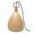 Lampa wisząca metalowa  Wabi Sabi z ozdobnym trzonem